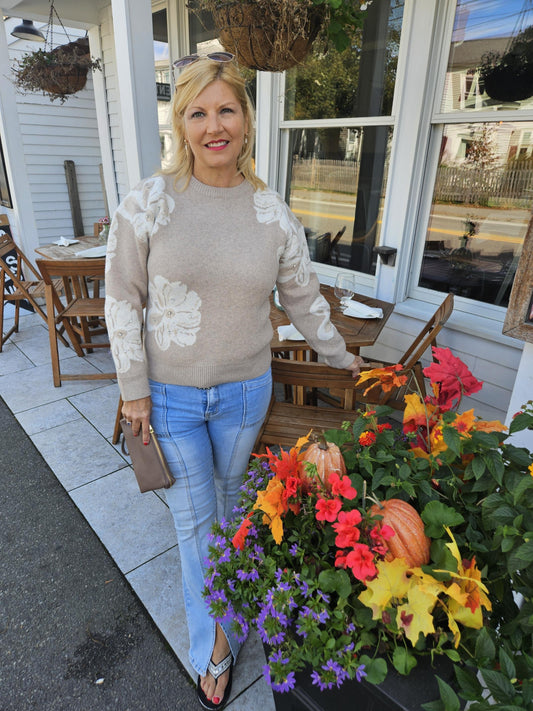 Elegant Floral Sweater
