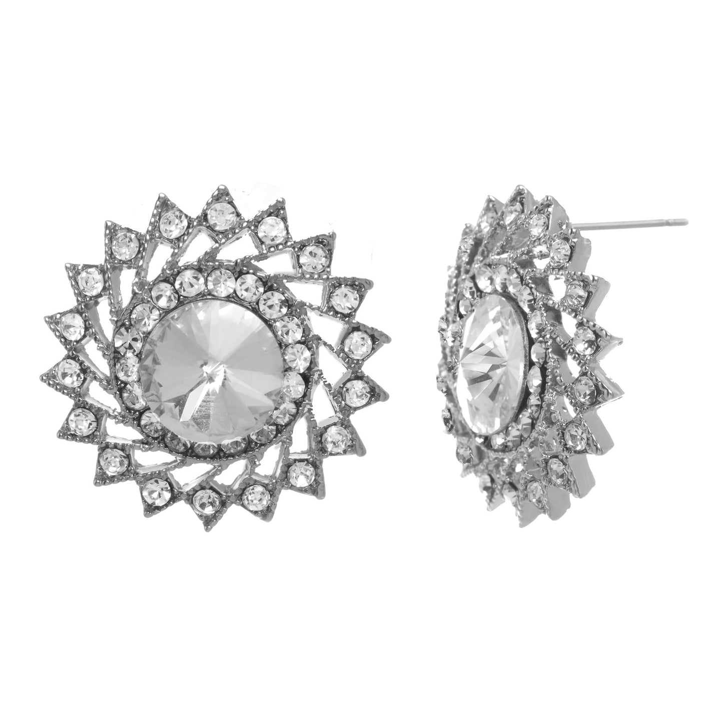 Elegant Round Crystal Earrings