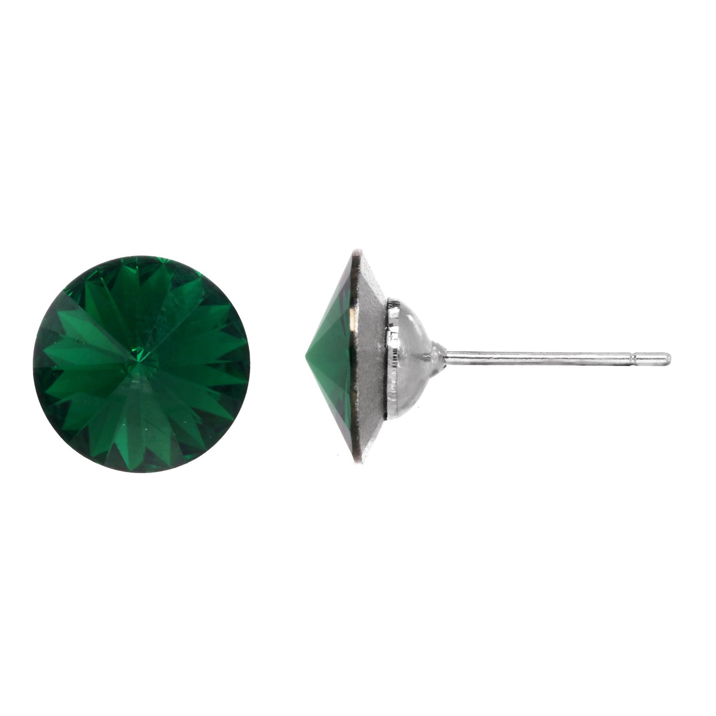 Faceted Crystal Stud Earring