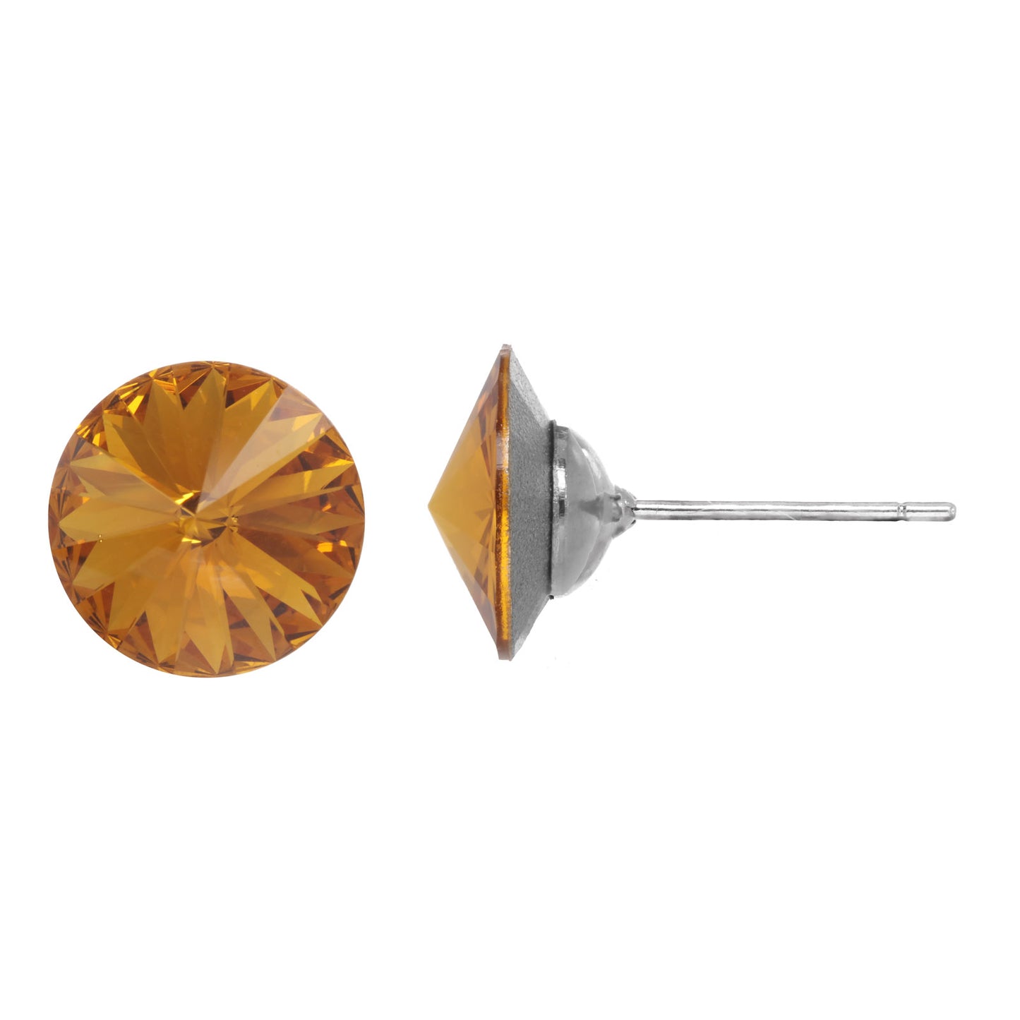 Faceted Crystal Stud Earring