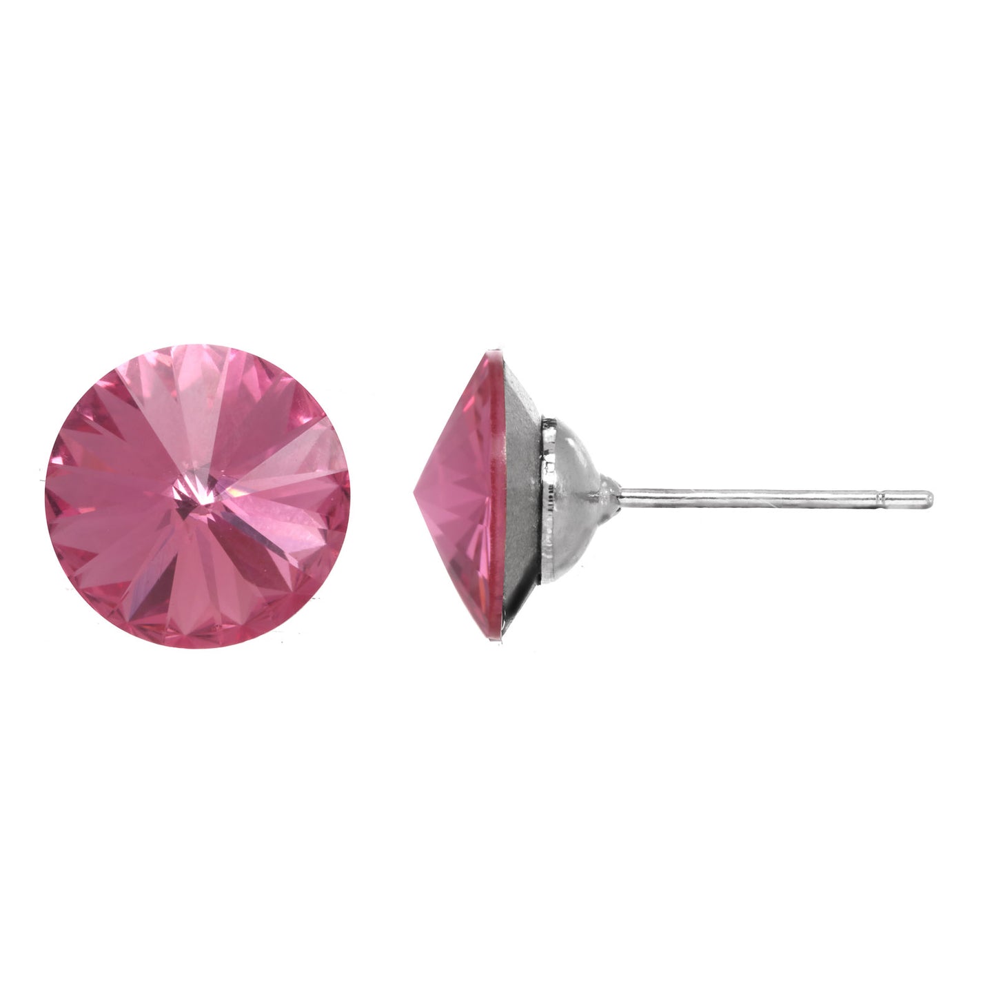 Faceted Crystal Stud Earring