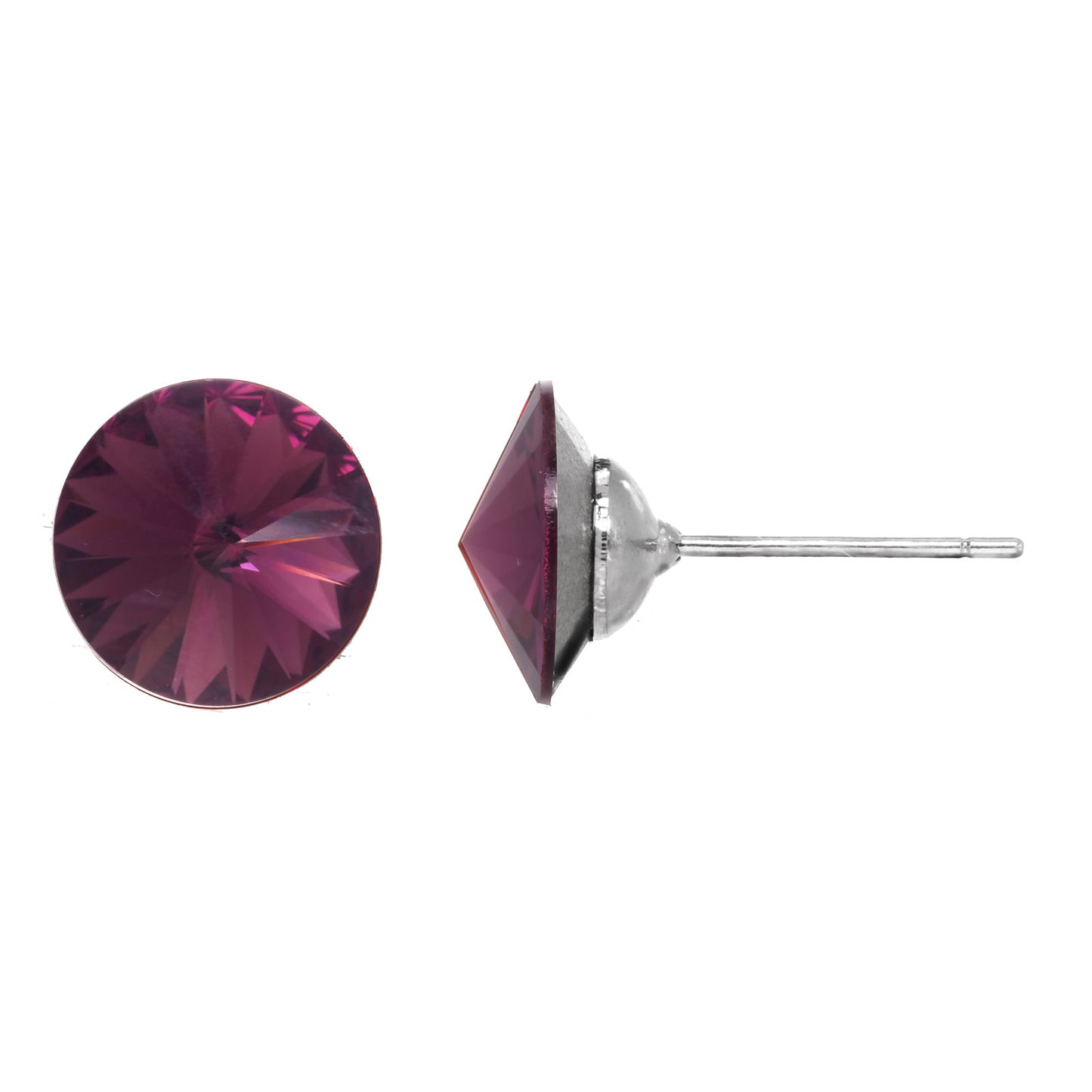 Faceted Crystal Stud Earring