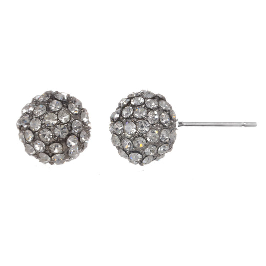 Crystal Ball Stud Earrings