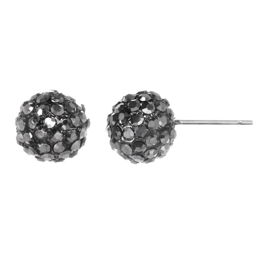 Crystal Ball Stud Earrings