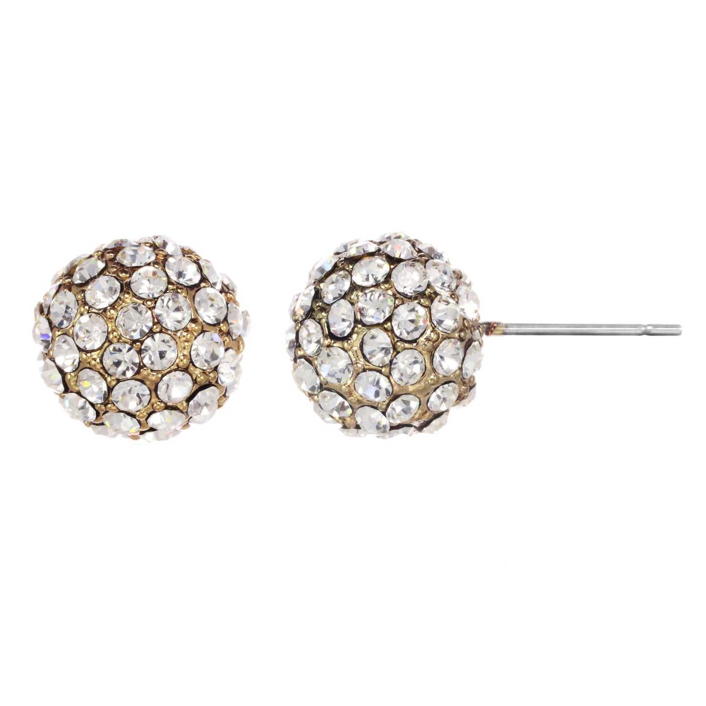 Crystal Ball Stud Earrings