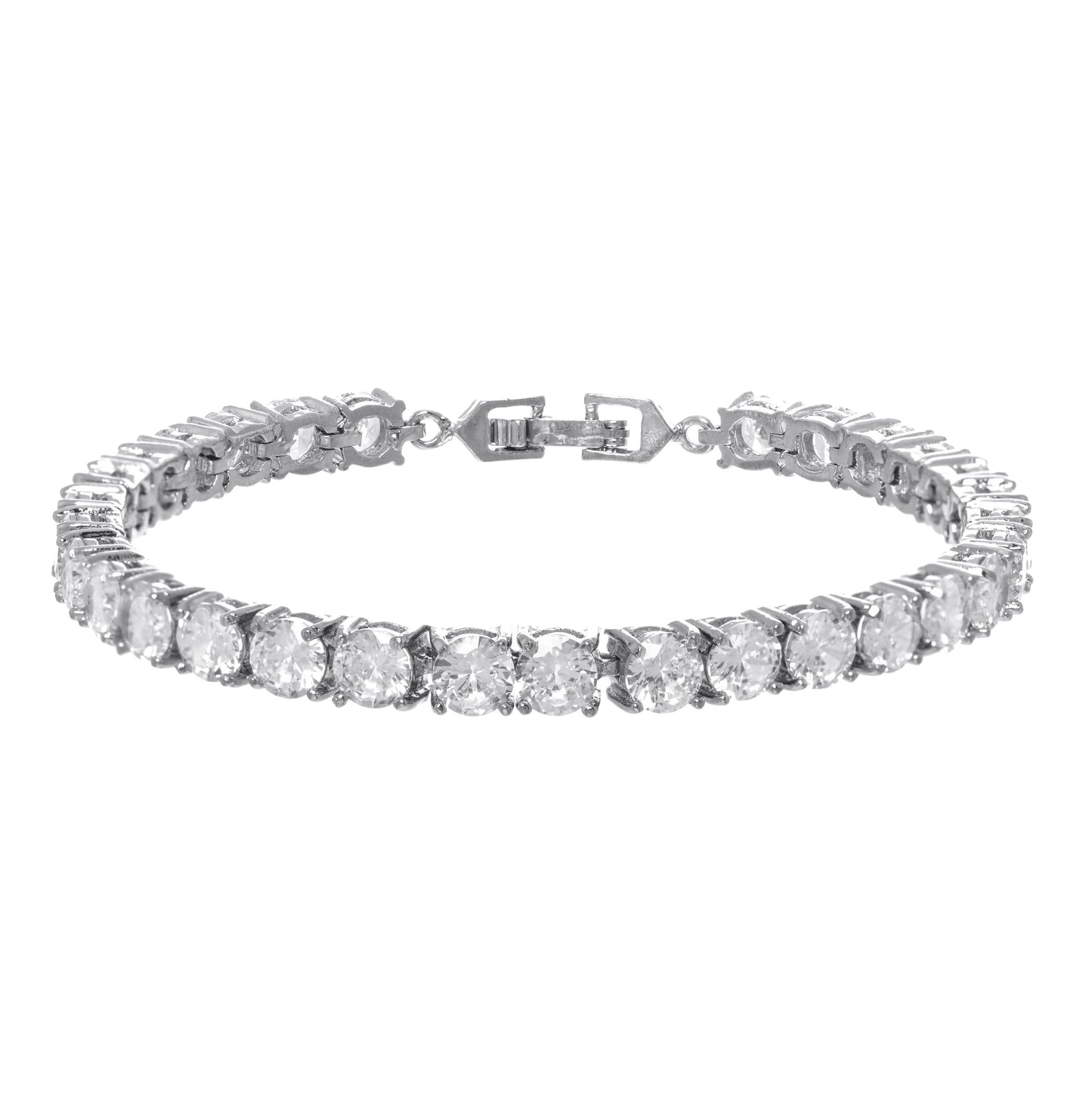 Round Brilliant Cut Cz Tennis Bracelet