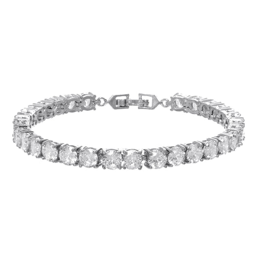 Round Brilliant Cut Cz Tennis Bracelet