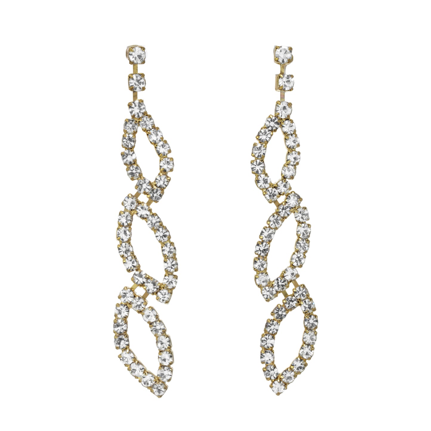 Crystal Open Oval Necklace Set