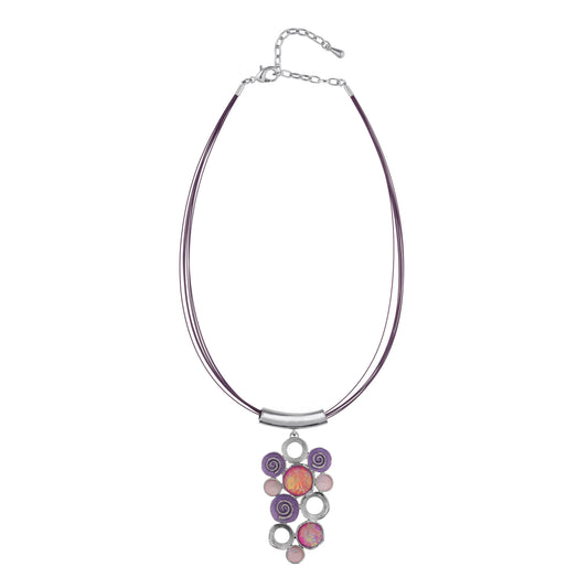 GEIOMETRIC TEXTURE PENDANT NECKLACE