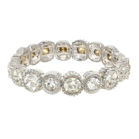 Round Crystal Stretch Bracelet