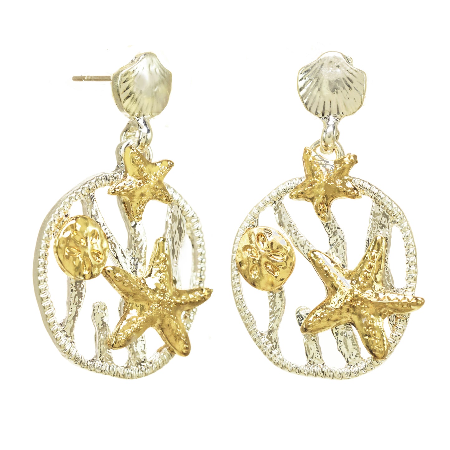 Two Tone Nautical Earrings