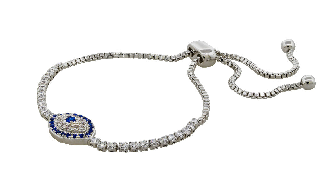 Evil Eye Charm Adjustable Bracelet