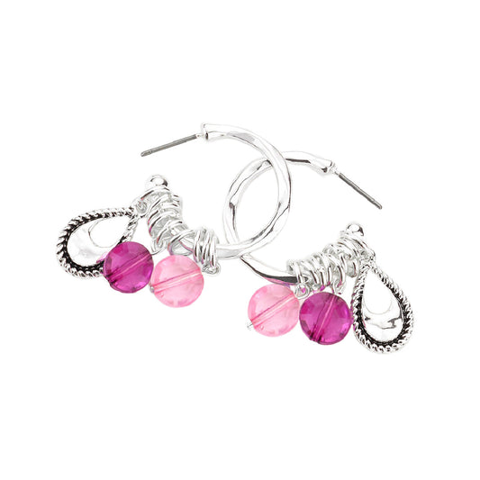 Half Hoops with Dangle Charms