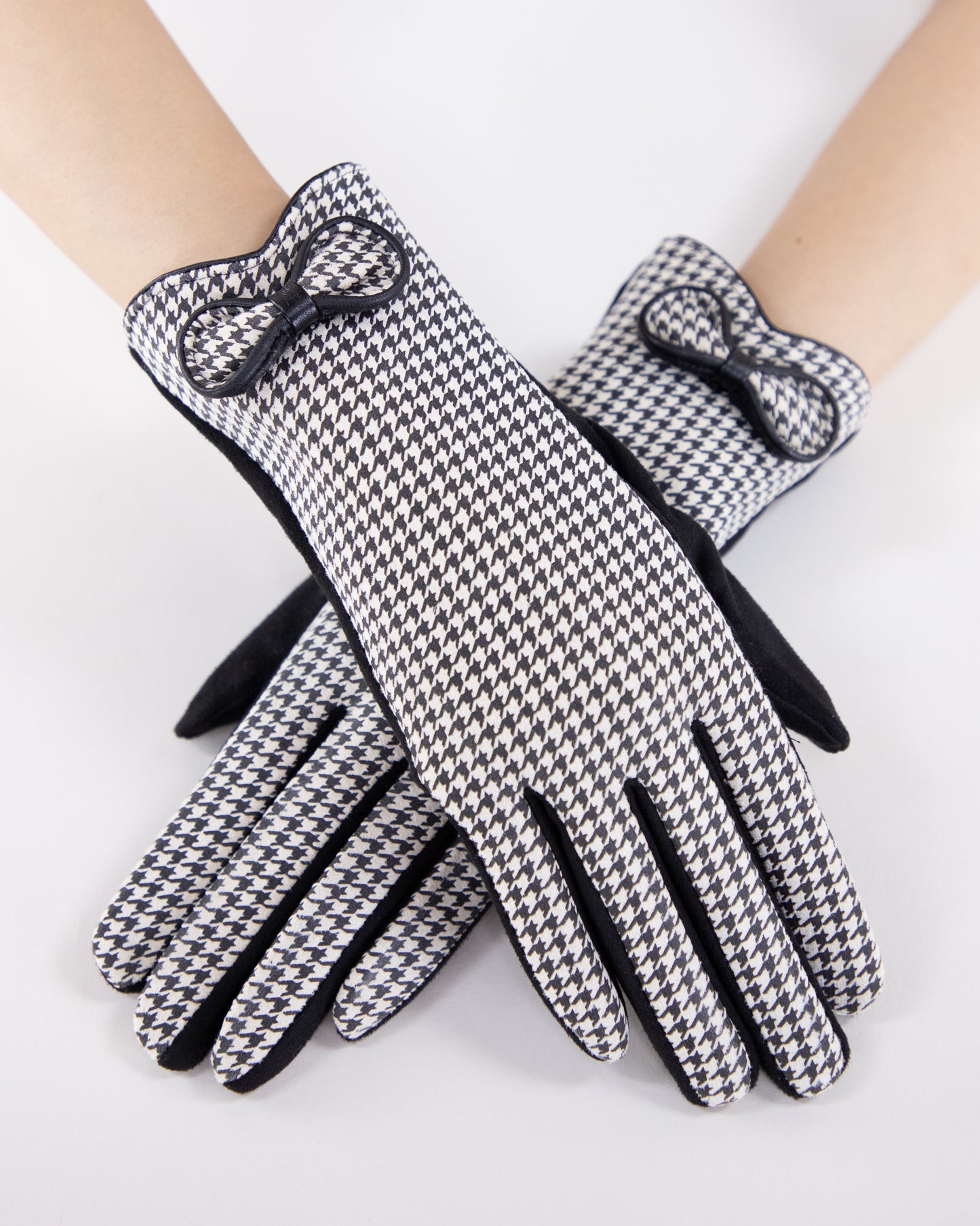 Mini Houndstooth Print Glove