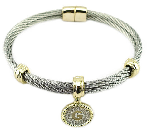 G Initial Cable Bracelet