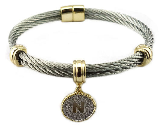 N Initial Cable Bracelet