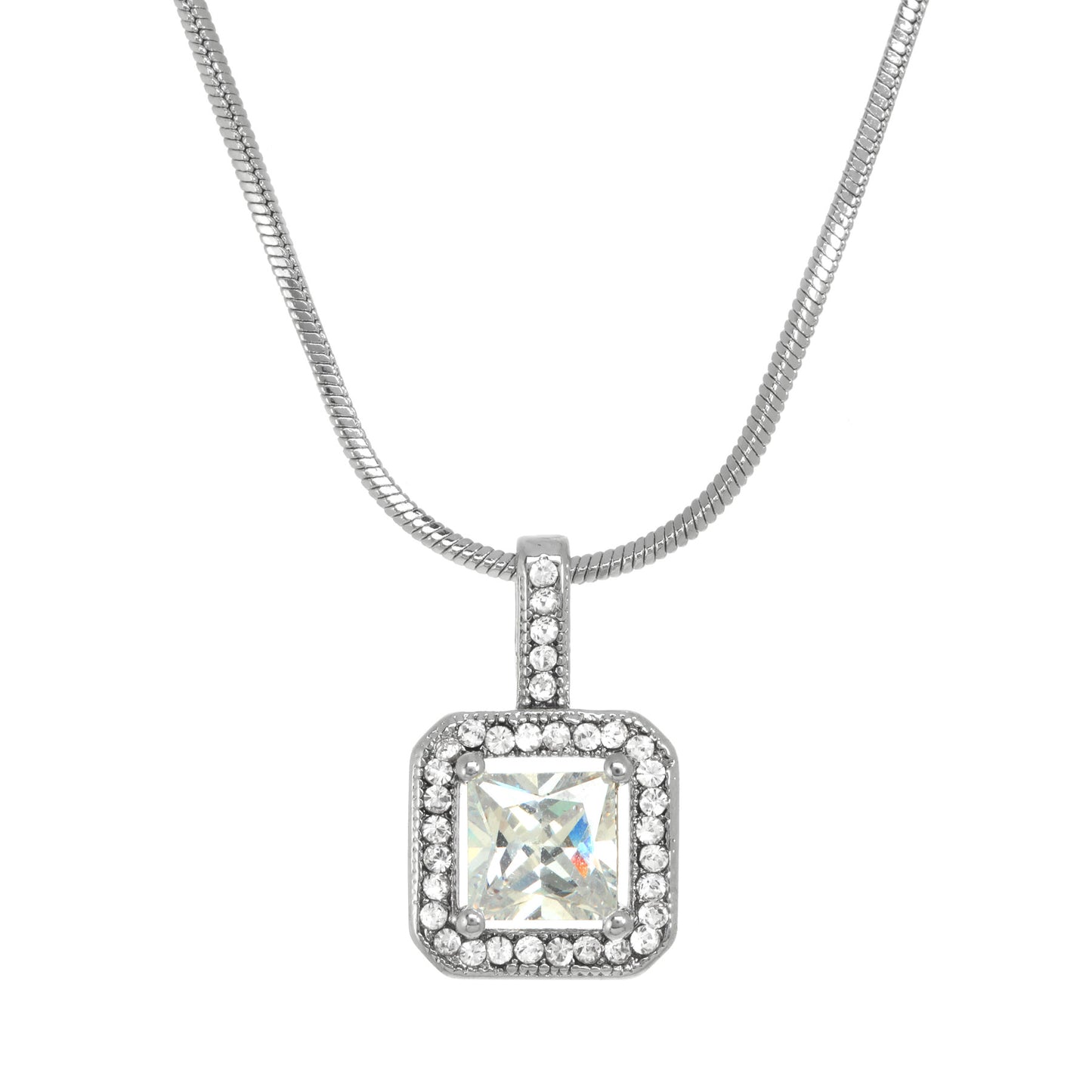 Crystal Cushion Cut Pendant