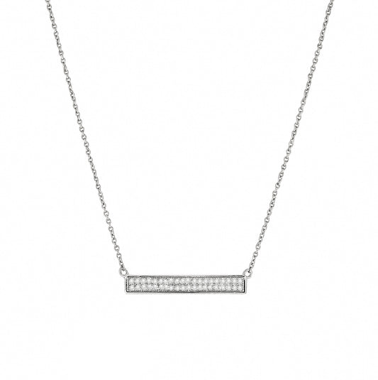 Pave Bar Pendant Necklace