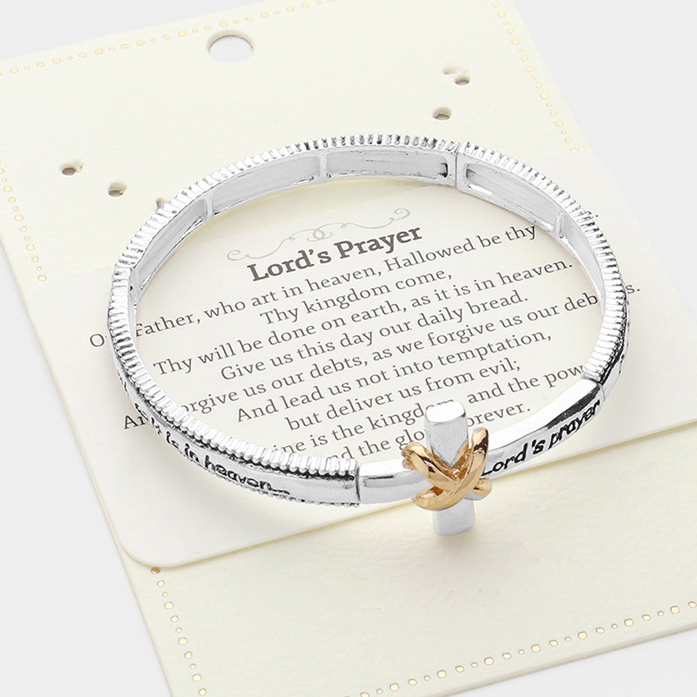 Lord's Prayer Inspirational Stretch Bracelet