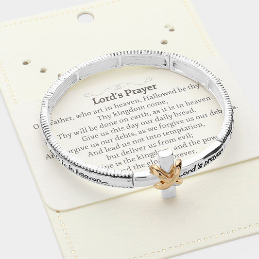 Lord's Prayer Inspirational Stretch Bracelet