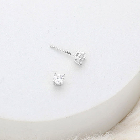 Round Crystal Stud Earrings