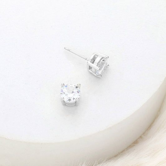 Round Crystal Stud Earrings