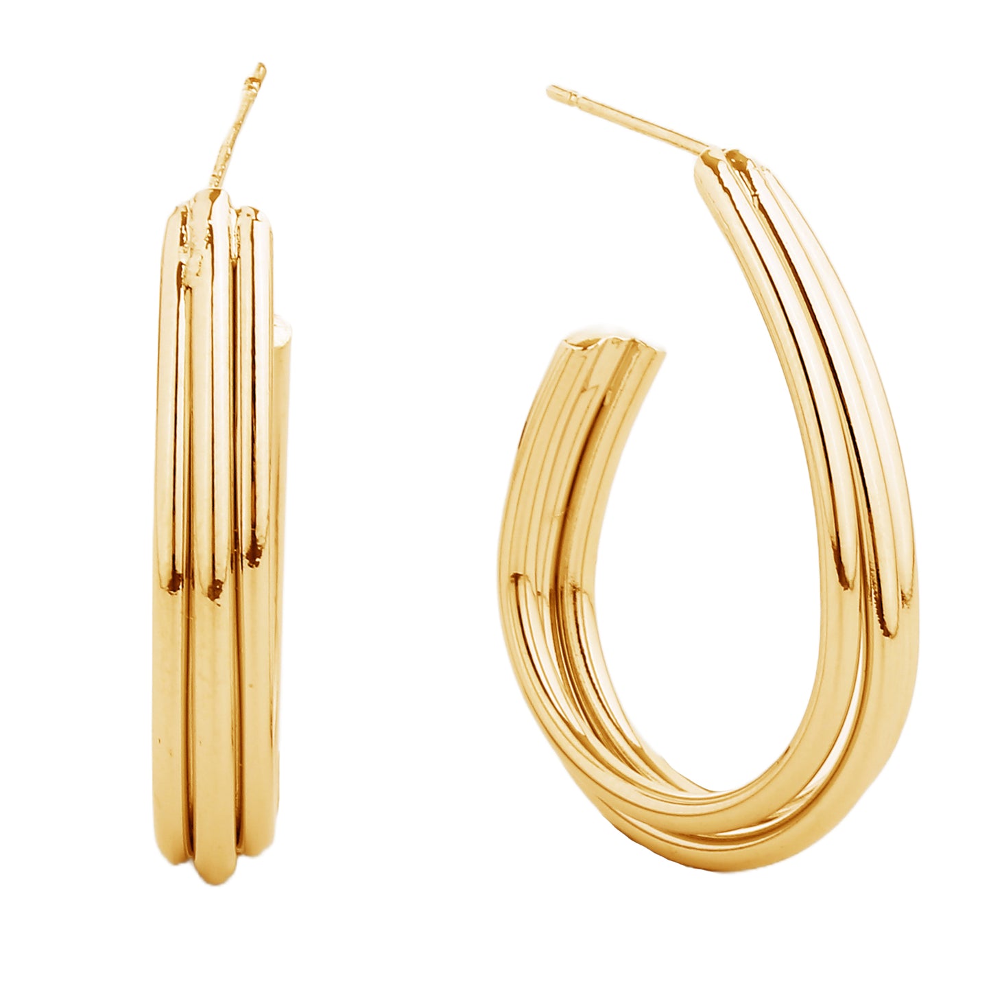 Oval Hoop Earrings