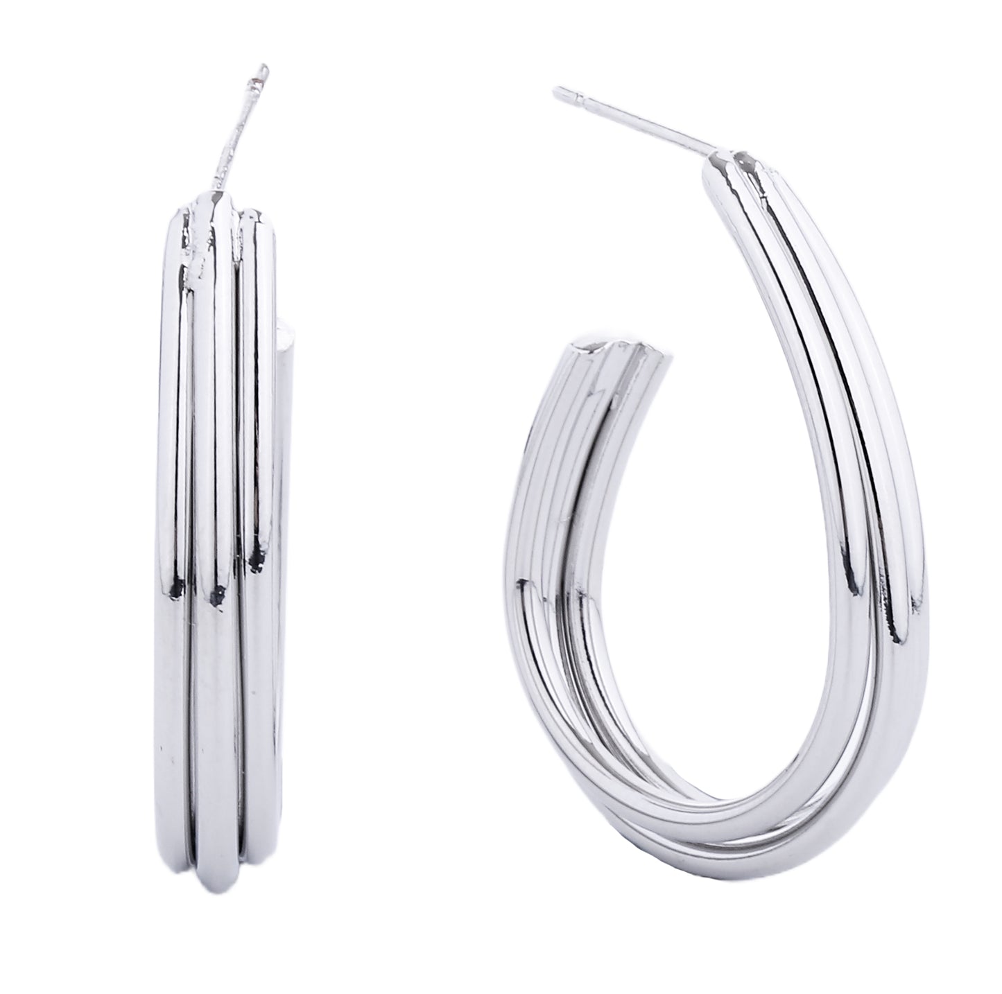 Oval Hoop Earrings