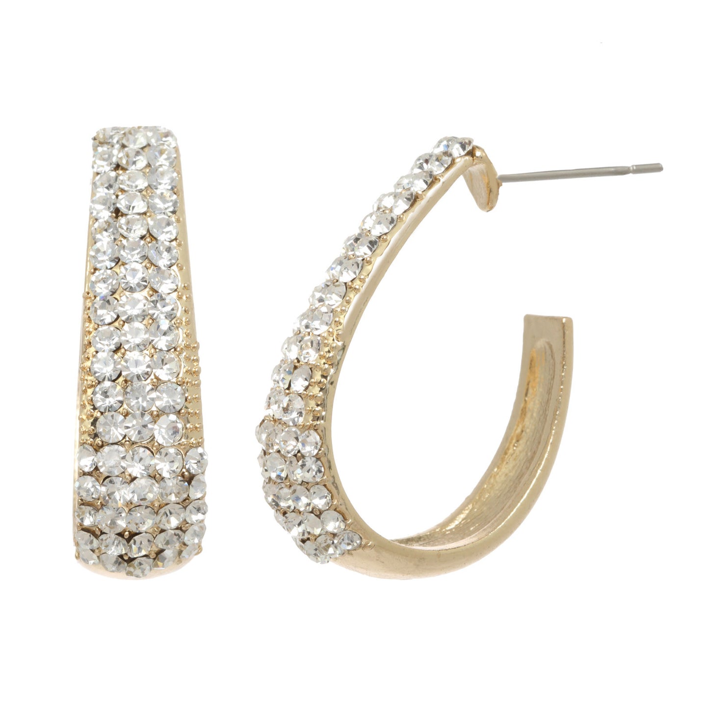 Vibrant Crystal Hoop Earrings