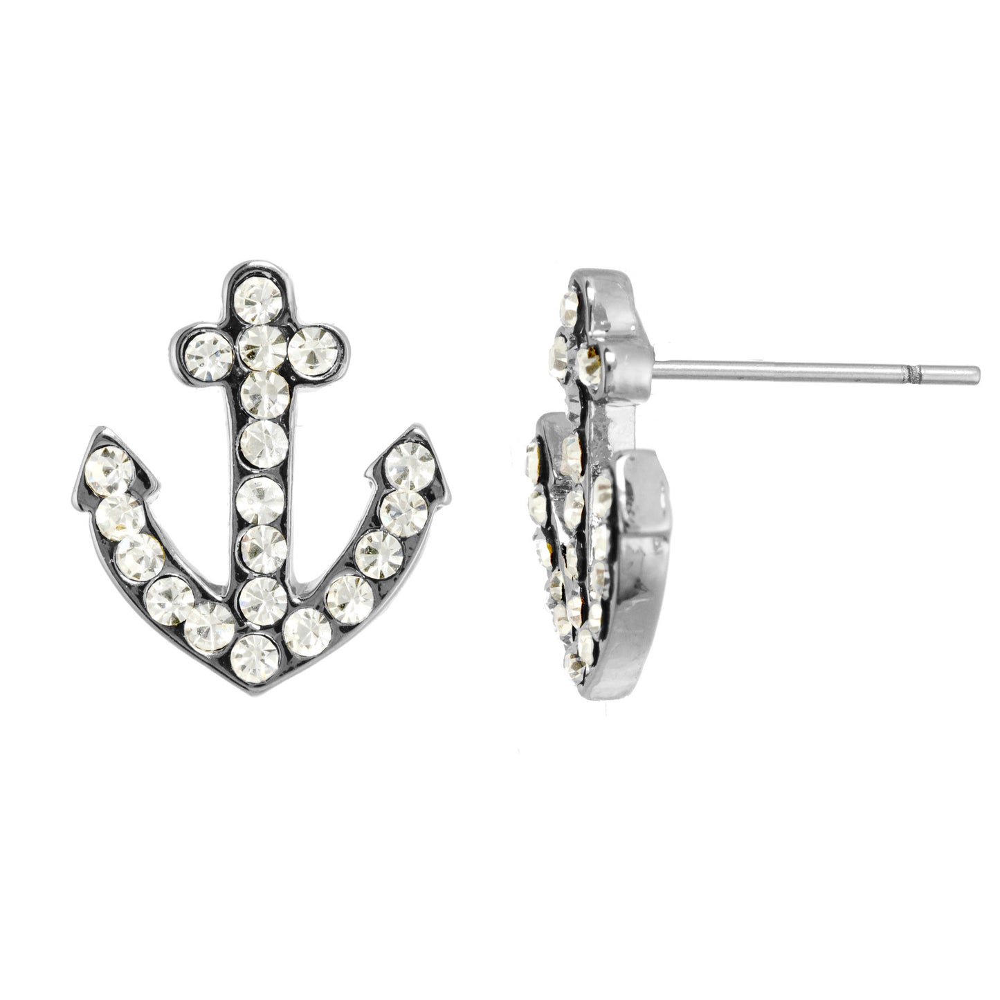 Pave Anchor Earrings