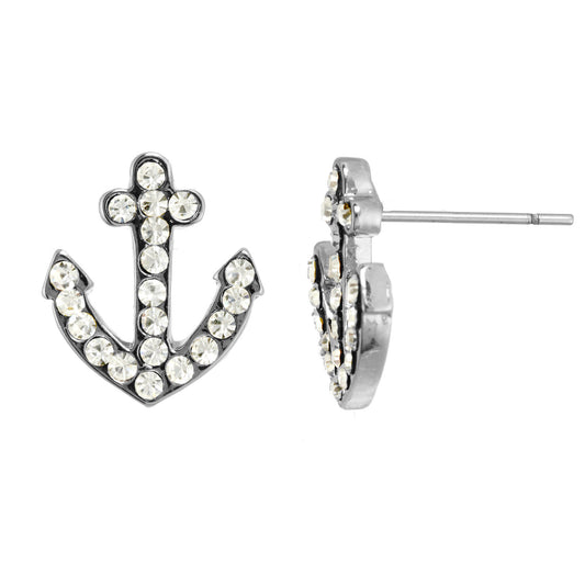 Pave Anchor Earrings