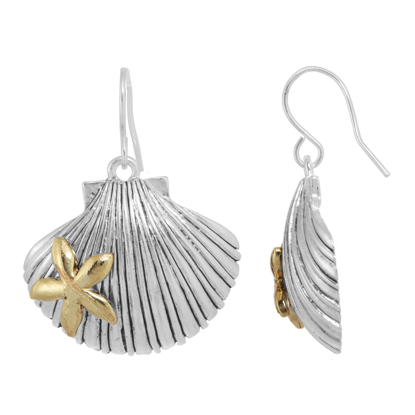 Two Tone Shell Earring