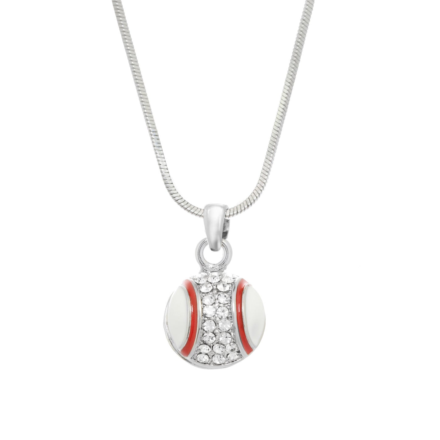 Pave Baseball Necklace
