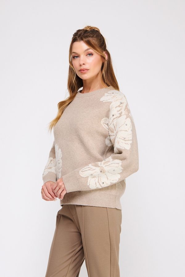 Elegant Floral Sweater