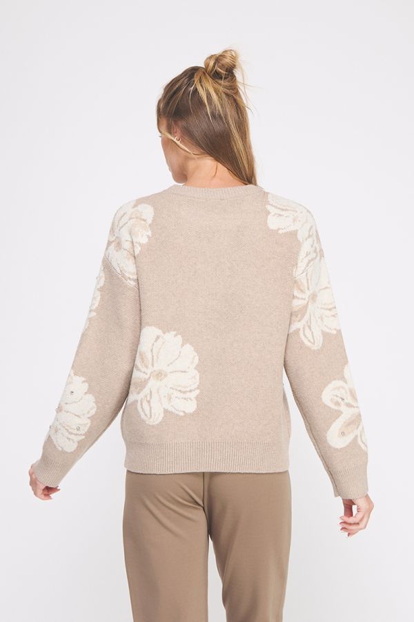 Elegant Floral Sweater