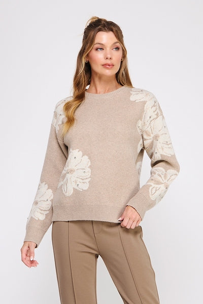 Elegant Floral Sweater