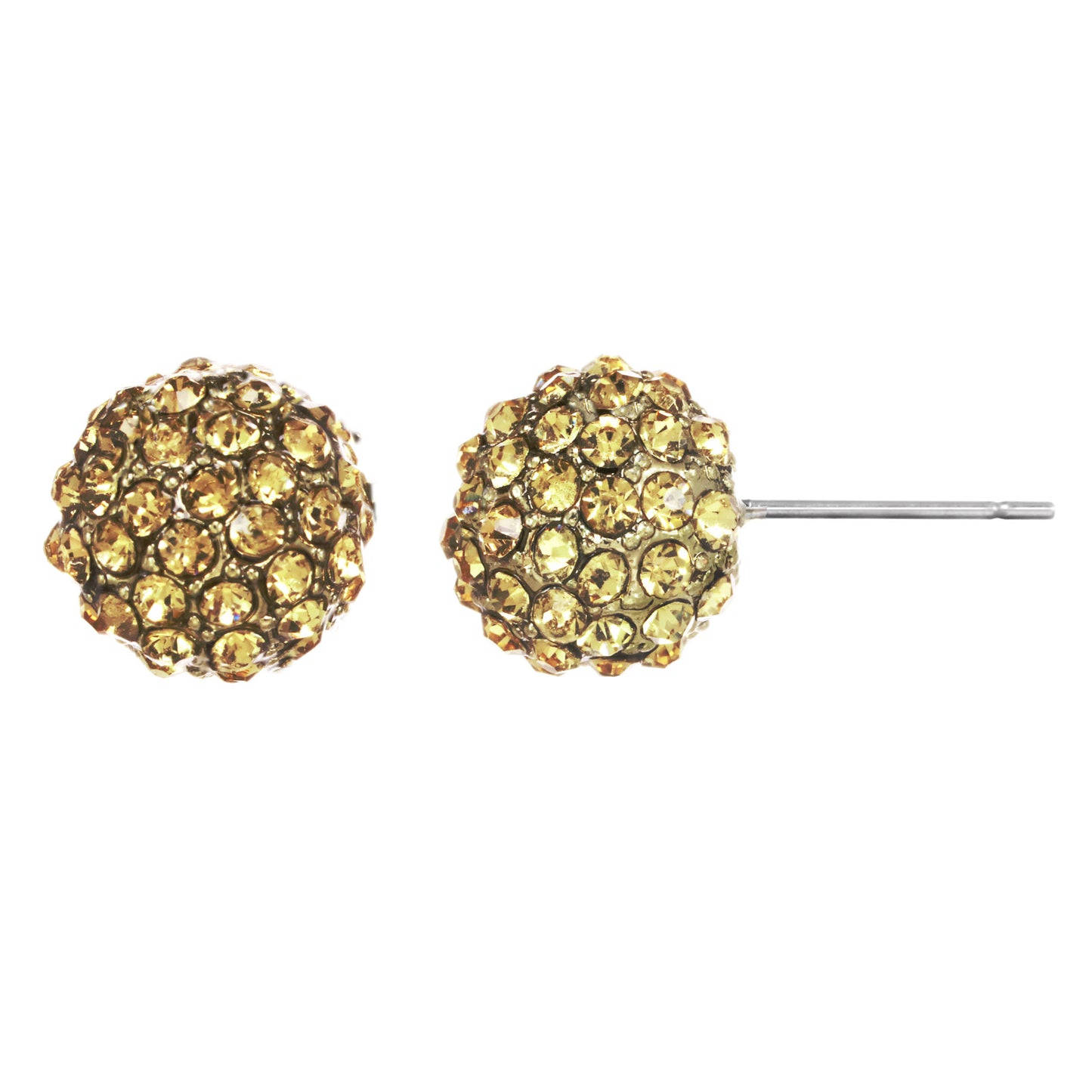 Crystal Ball Stud Earrings