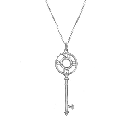 Key Pendant With Roman Numerals