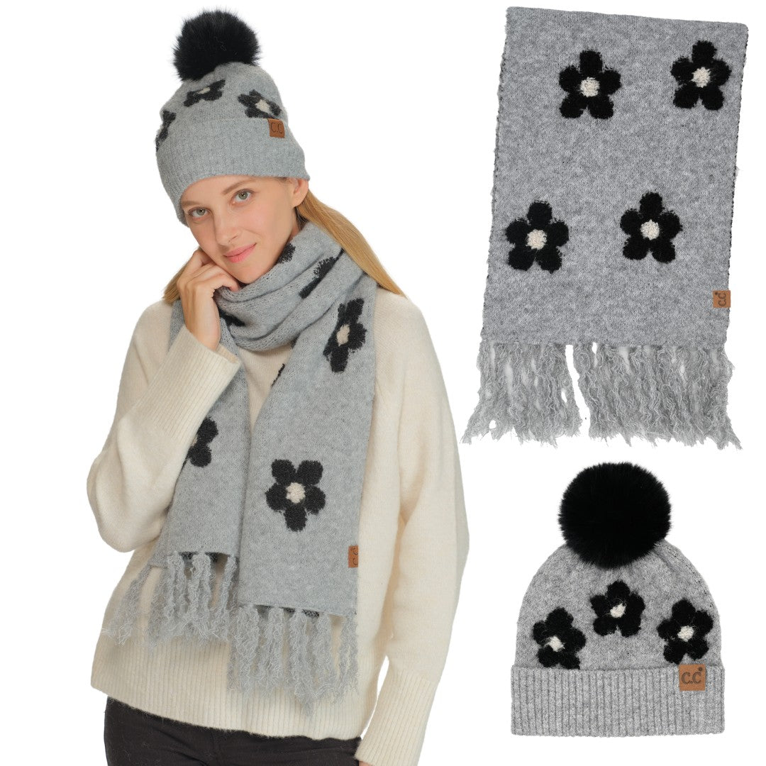 C.C Daisy Scarf and Hat