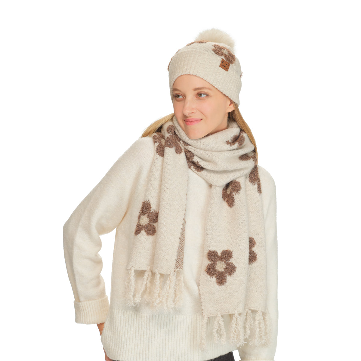 C.C Daisy Scarf and Hat