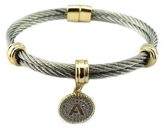 A Initial Cable Bracelet