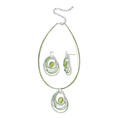 Pendant Necklace with Cat Eye Accent