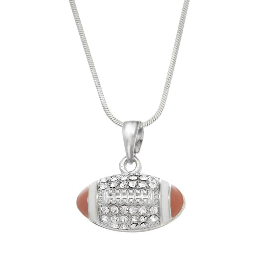 PAVE FOOTBALL NECKLACE