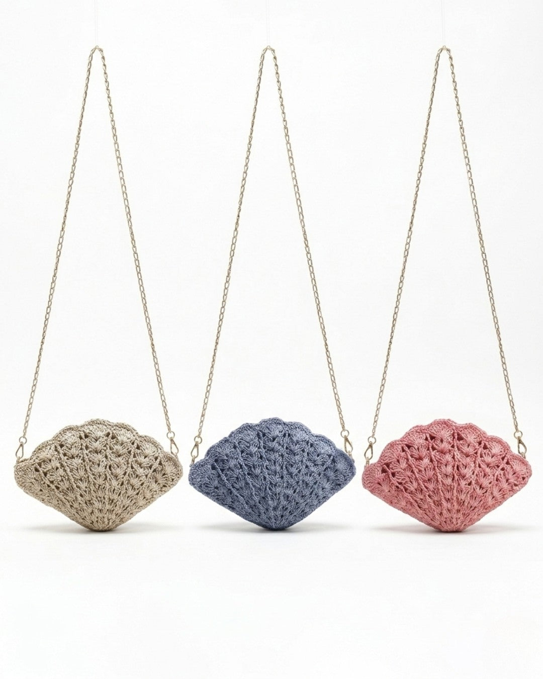 Crochet Shell-Shaped Bag