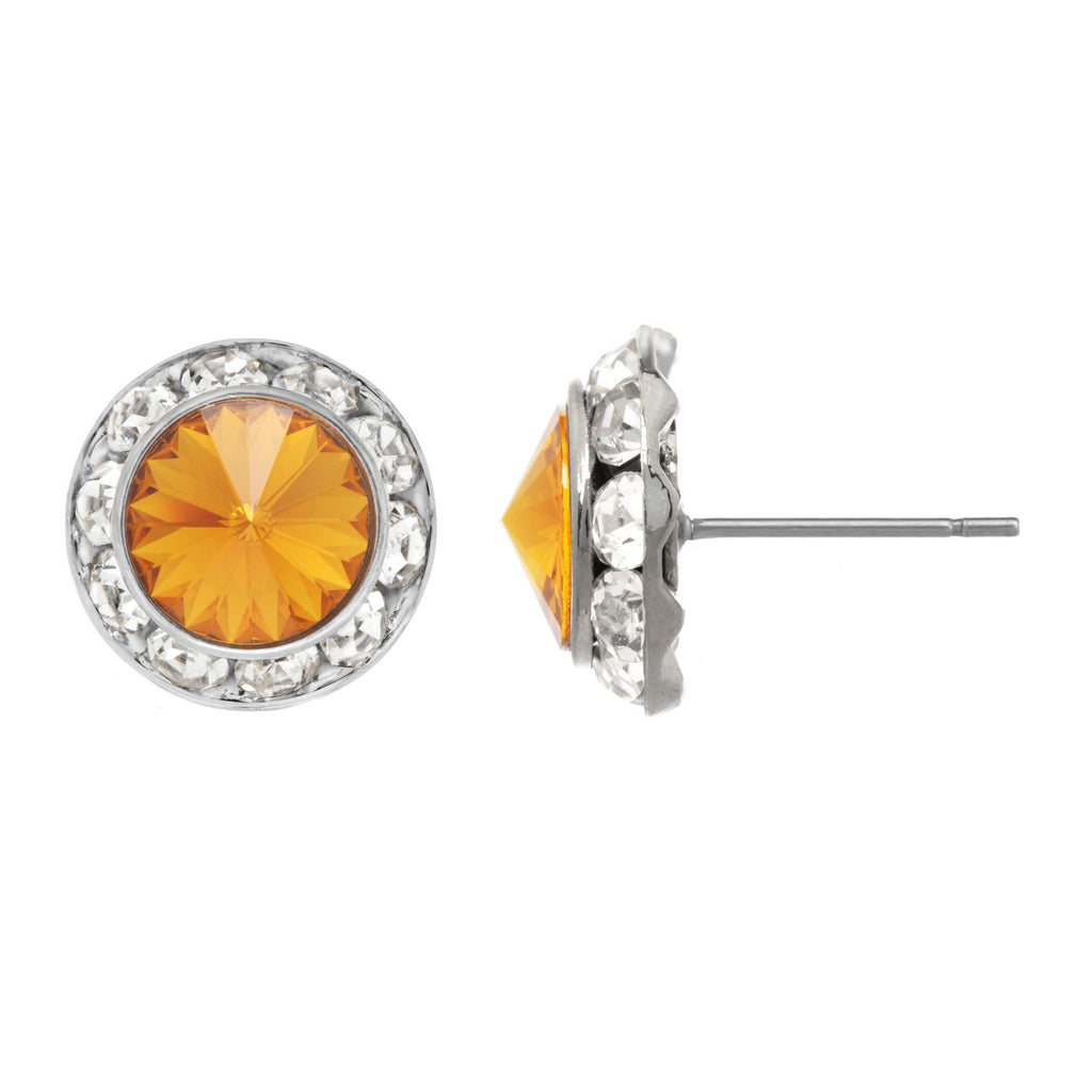 Faceted Crystal Stud Earring<br>Additional Colors Available