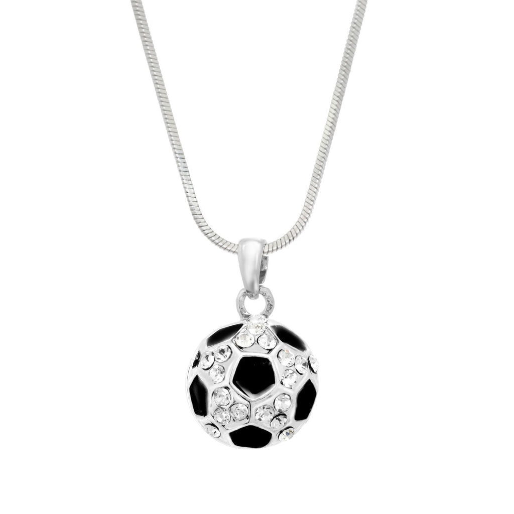 IFUAQZ Unisex Stainless Steel Soccer Ball Pendant with Free Link Chain  Necklace Football Jewelry for Men Boy, Black White | Amazon.com